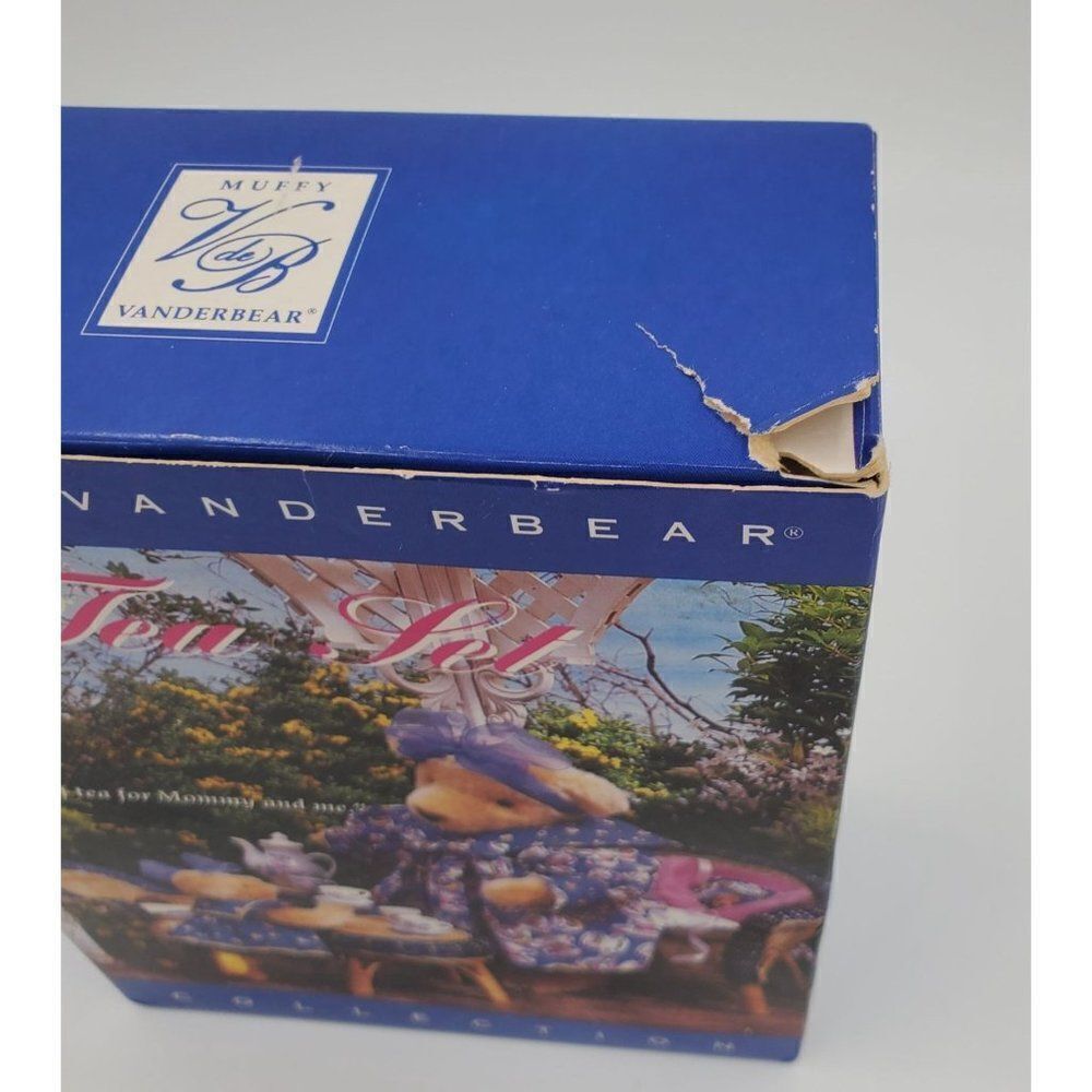 Vintage Muffy Vanderbear Tea Set With Box One Tea Cup Broken - Picture 2 of 14
